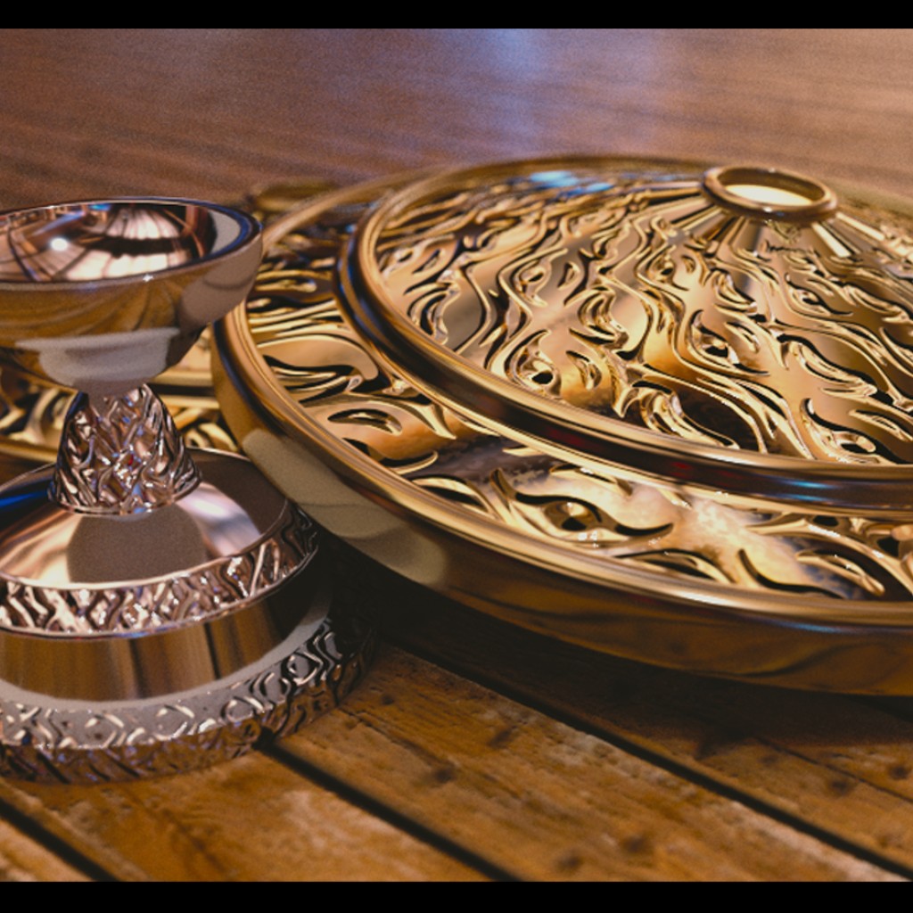Candlestick and Shield with Ornamental Details shader preview image 1